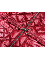 Červená prošívaná dámská bunda s páskem model 17099021 - BH FOREVER