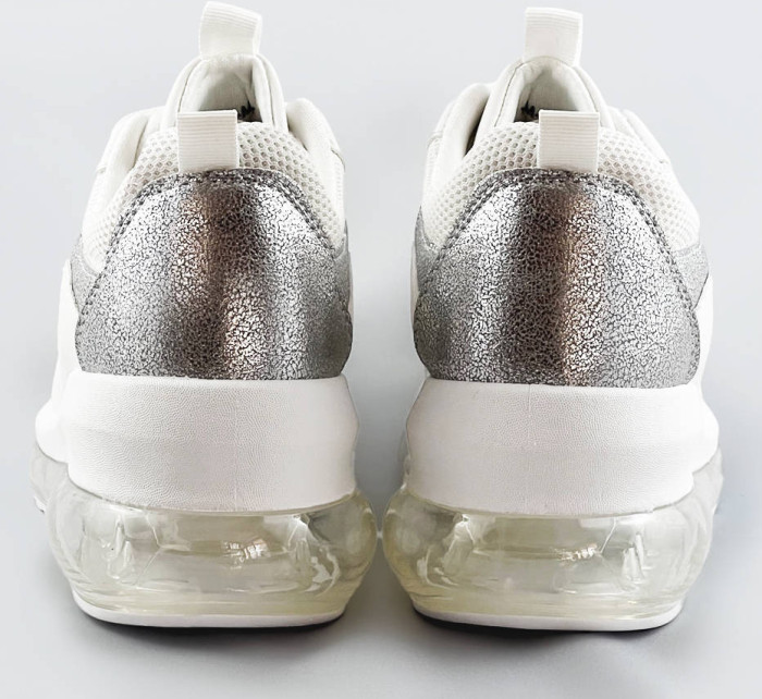 Bílé dámské sportovní boty s podrážkou model 17192511 - H&D
