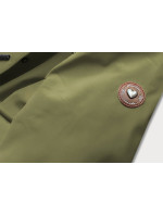 Dámska bunda parka v khaki farbe (CAN-561)