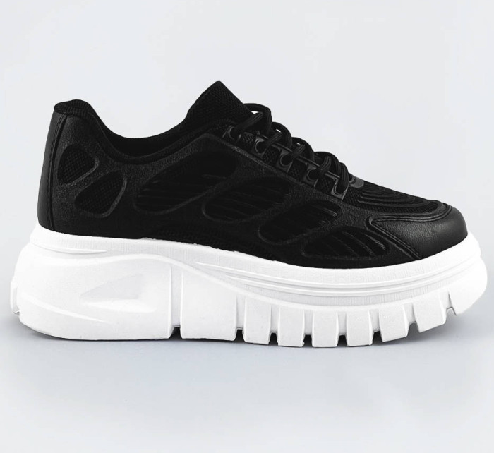 Černé dámské sportovní boty na platformě model 17258788
