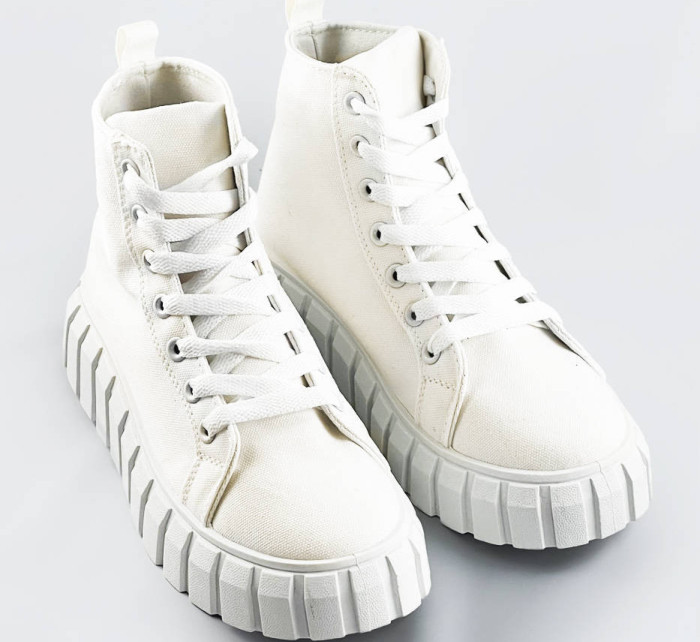 Biele šnurovacie topánky (XA060)