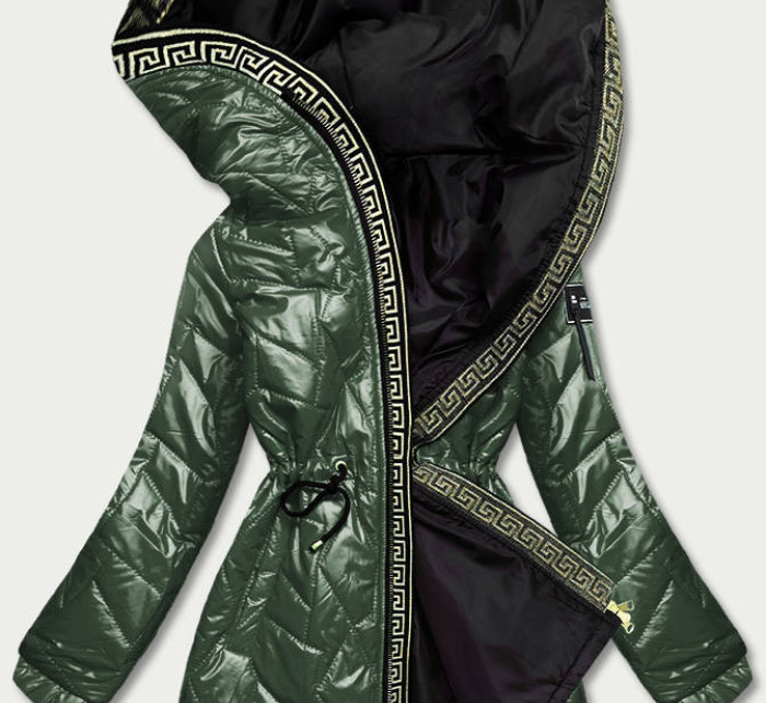 Zelená dámská bunda s ozdobným prošíváním model 17556132 - S'WEST