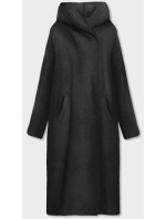 Dlouhý černý přehoz přes oblečení s kapucí (B6010-1)