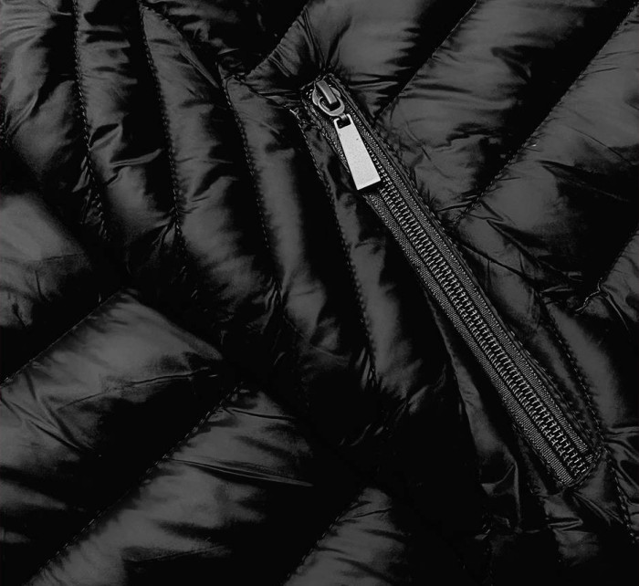 Černá prošívaná dámská bunda pro přechodné období model 17663234 - J.STYLE