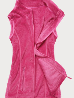 Růžová plyšová dámská vesta model 17742151 - J.STYLE