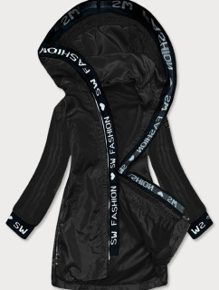 Tenká černá dámská bunda s ozdobnou lemovkou model 18019106 - S'WEST