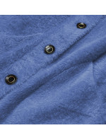 Světle modrý krátký přehoz přes oblečení typu alpaka na knoflíky model 18035566 - MADE IN ITALY