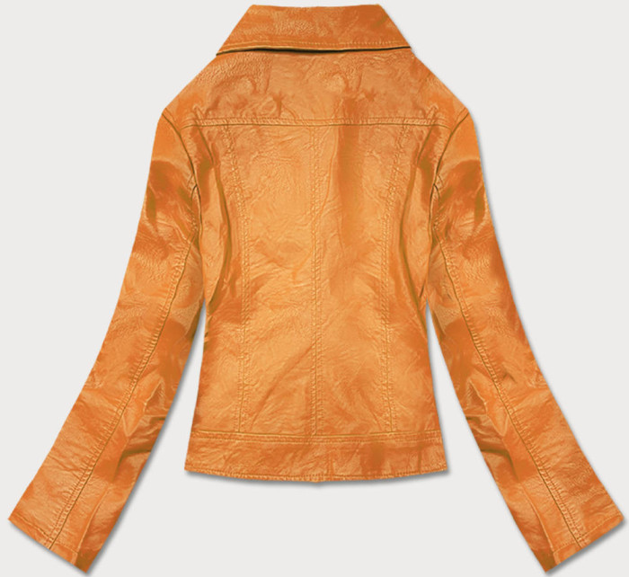 Dámská bunda ramoneska v hořčicové barvě (BN-20025-73)
