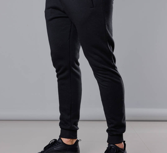 Černé pánské teplákové kalhoty (68XW01-3)