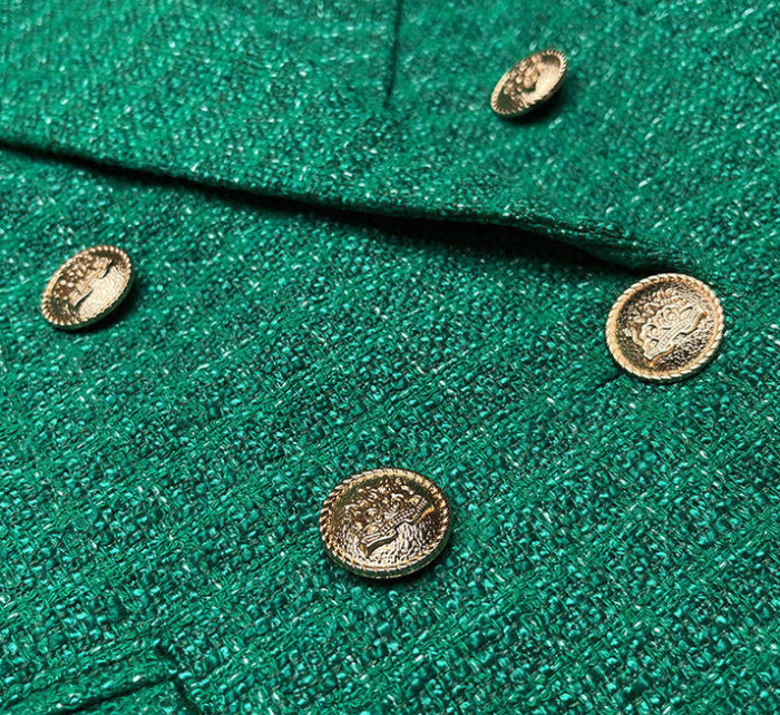Zelené dvouřadové sako s knoflíky (AG3-1981)