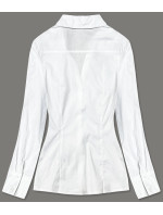 Klasická bílá dámská bavlněná košile (0818-3#)