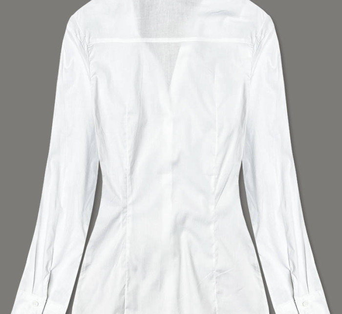 Klasická bílá dámská bavlněná košile (0818-3#)