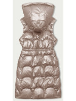 Bledo ružová vypasovaná vesta s kapucňou (B8172-51)