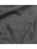 Cienka damska bluza z kapturem ciemna szara (wb11001-5)