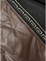 Dámská bunda v barvě cappuccino s ozdobným prošíváním S'West (B8146-12)