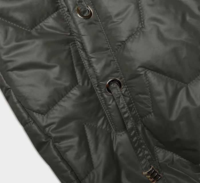 Dámská vesta v khaki barvě se lemem na spodním  model 19447135 - S'WEST