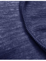 Tmavomodrá melanžová fleecová mikina na zips (2310)