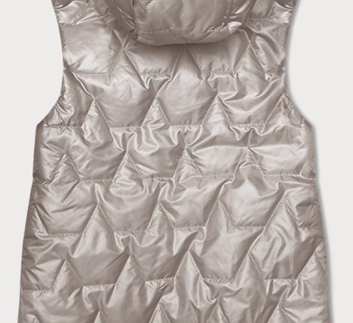 Světle béžová dámská vesta se lemem na spodním  model 19699829 - S'WEST