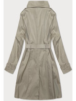 Tmavě béžový klasický kabát v délce do stehen model 19717924 - HONEY WINTER