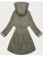 Dámska tenká bunda parka v svetlej khaki farbe s kapucňou BH Forever (3) (BH-2403)
