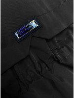 Čierna bunda s ozdobnou podšívkou BH Forever (BH-2401)