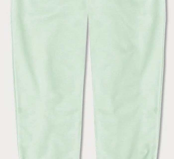 Tenké teplákové kalhoty v pistáciové barvě (CK03-39)