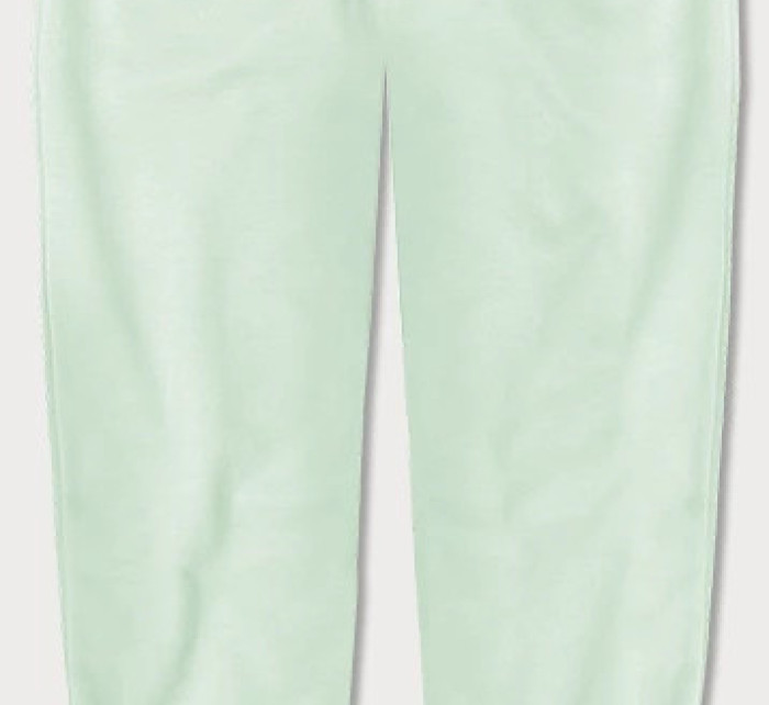 Tenké teplákové kalhoty v pistáciové barvě (CK03-39)