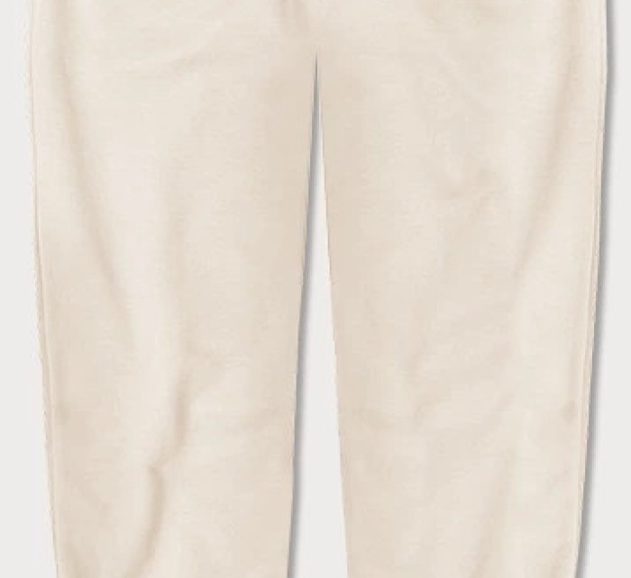 Tenké teplákové kalhoty v barvě ecru (CK03-67-132)