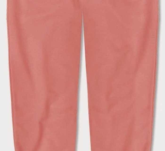 Tenké teplákové kalhoty v lososové barvě (CK03-37)