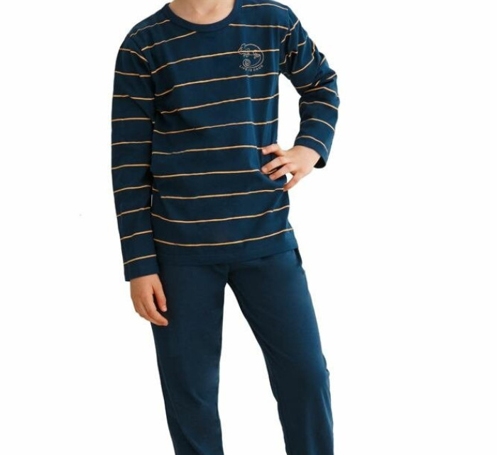 Chlapecké pyžamo Harry  tmavě modré s pruhy