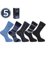 5 balení ponožiek CMLB500-001/5 modrá