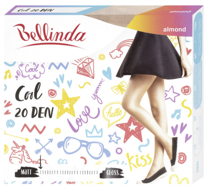 Módne pančuchové nohavice COOL 20 DEN - Bellinda - almond