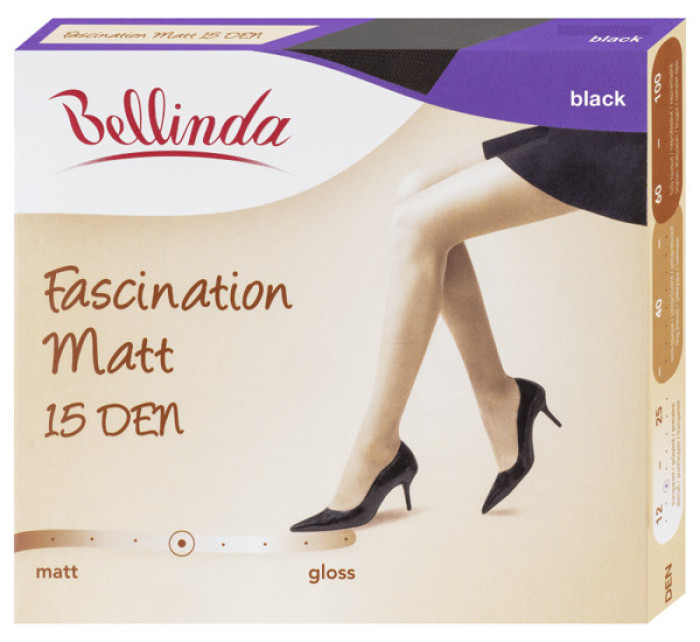Matné pančuchové nohavice Fascination MATT 15 DEN - Bellinda - čierna