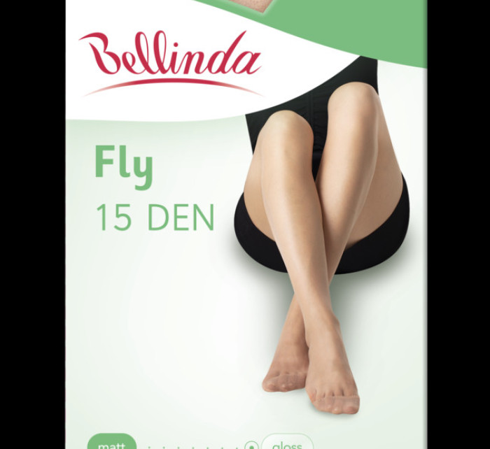 Jemné strečové pančuchové nohavice FLY Pantyhose 15 DEN - Bellinda - almond