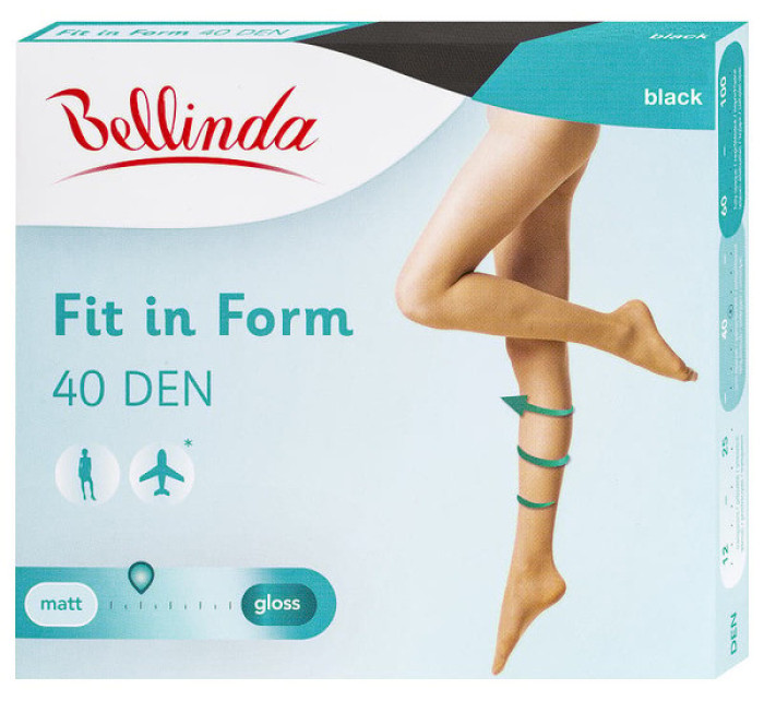 Pančuchové nohavice pre unavené nohy FIT IN FORM 40 DEN - Bellinda - čierna