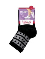 Dámske ponožky s ozdobným lemom TRENDY COTTON SOCKS - Bellinda - biela