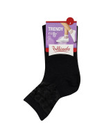Dámské ponožky s ozdobným lemem model 15443297 COTTON SOCKS  černá - Bellinda