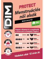 Menštruačné nočné nohavičky s čipkou DIM MENSTRUAL LACE SLIP - DIM - čierna