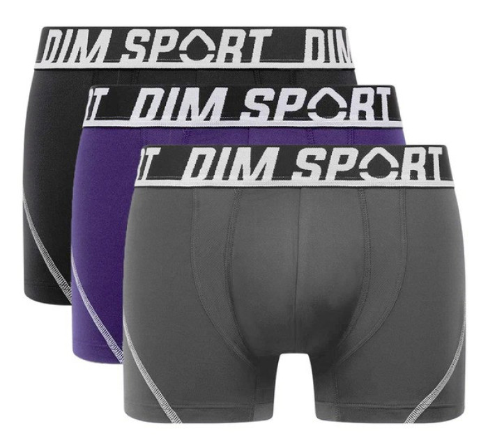 Pánské sportovní boxerky 3 ks model 18715495 BOXER 3x  šedá - DIM SPORT