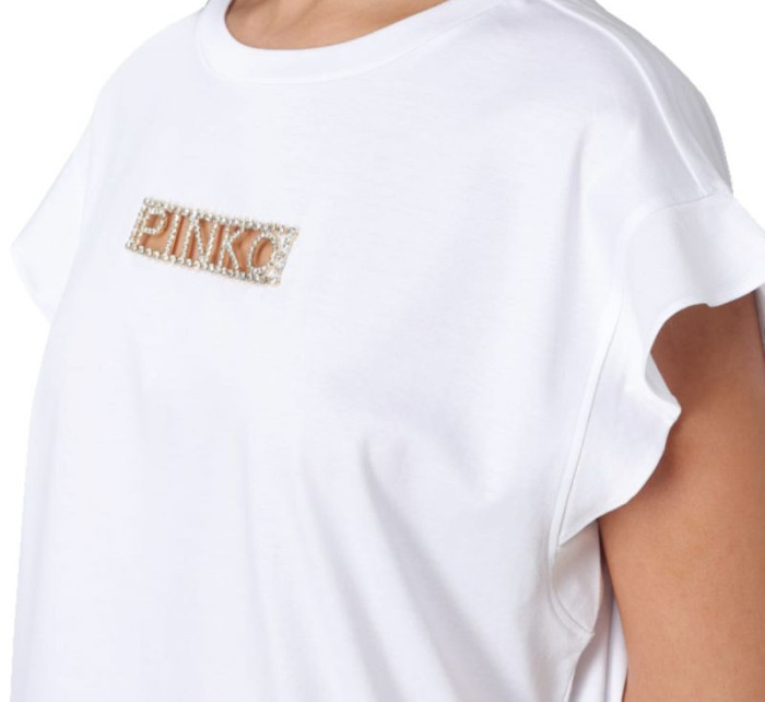 Koszulka Pinko Interlock + Logo Strass W 101609A12H