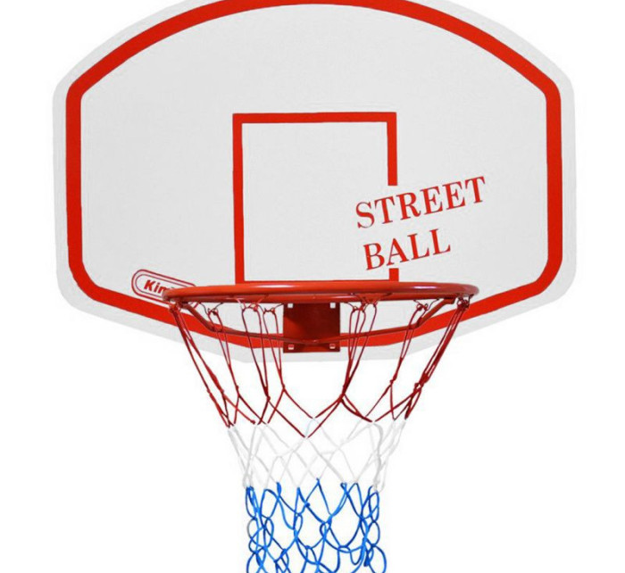 Tablica do koszykówki Kimet Street Ball+obręcz biało-czerwona