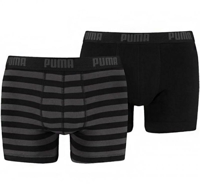Pánské boxerky Stripe 1515 2Pack 591015001 200 černo-šedá - Puma