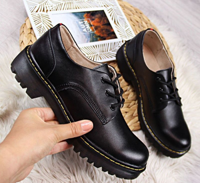 Dámské kožené boty W PAW76A černé - Filippo