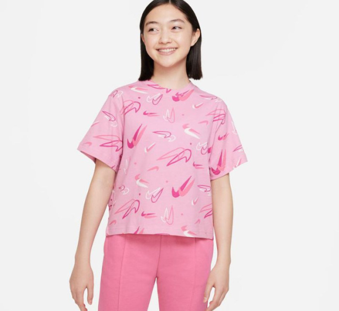 Dievčenské tričko Sportswear Jr DV0568 698 - Nike