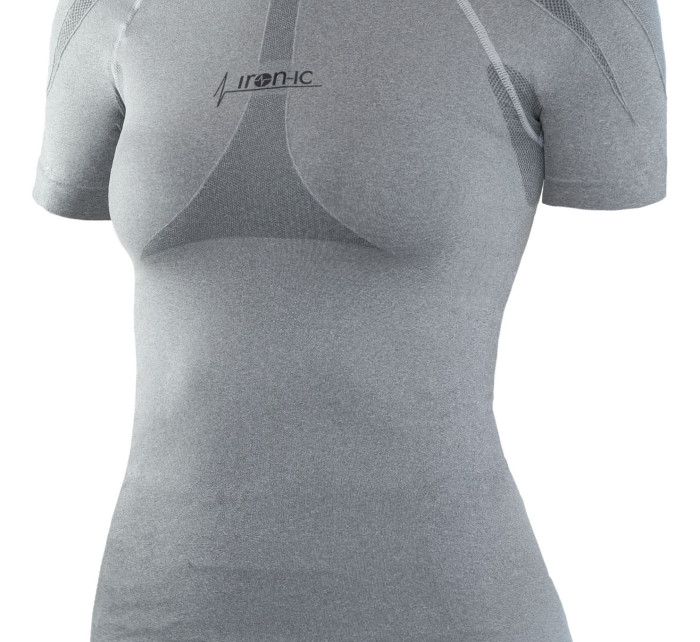 Dámske športové tričko s krátkym rukávom IRON-IC - šedá Farba: Sivá-IRN, Veľkosť: