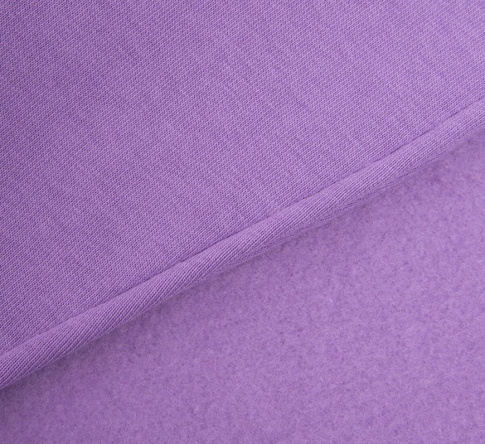 Krátká mikina na zip fialová