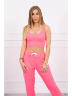 Souprava top+kalhoty růžová neonová