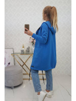 model 18748942 modrá zateplená bunda s kapucí - K-Fashion