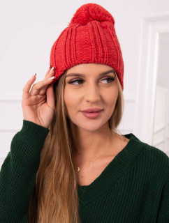 Fleecová čepice  červená model 18751435 - K-Fashion