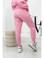 Set 2dílná mikina + kalhoty světle růžová